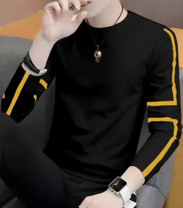 Long Sleeve Casual T-Shirt For Men 100% Cotton Export Quality Full Sleeve Tee