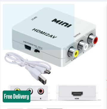 Hi Speed 1080P HDMI To AV CVSB L/R RCA Converter HDMI2AV Adapter Support NTSC PAL Output Standard HDMI Interface HD Video Box