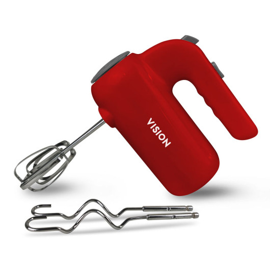 VISION Electric Hand Mixer VIS-HM-002 Red