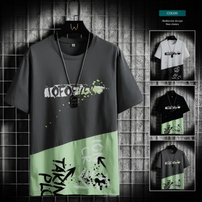 Men’s Short Sleeve T-Shirt Summer Exclusive Design Jersey Polyester Casual Wear