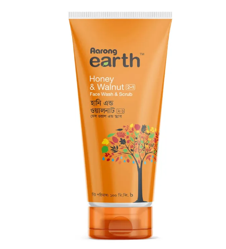 Aarong Earth Honey & Walnut 2-in-1 Face Wash & Scrub 100 ml