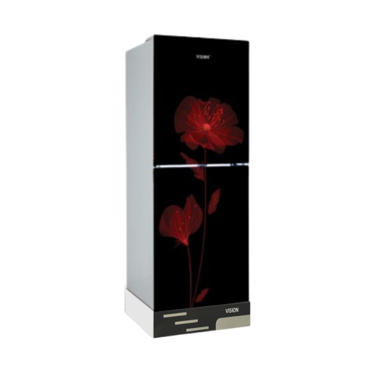 VISION Glass Door Refrigerator RE-150L Daisy Red F Top Mount