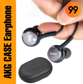 AKG Earphone with super bass 3.5mm jack with pouch