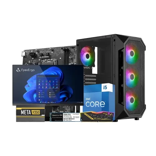 Intel 13th Gen Core i5-13400 Desktop PC + Monitor