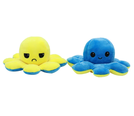 Double Sided Expression Type Deformed Octopus Plush toy