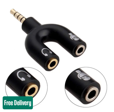 3.5 mm Audio Stereo U Splitter Cable