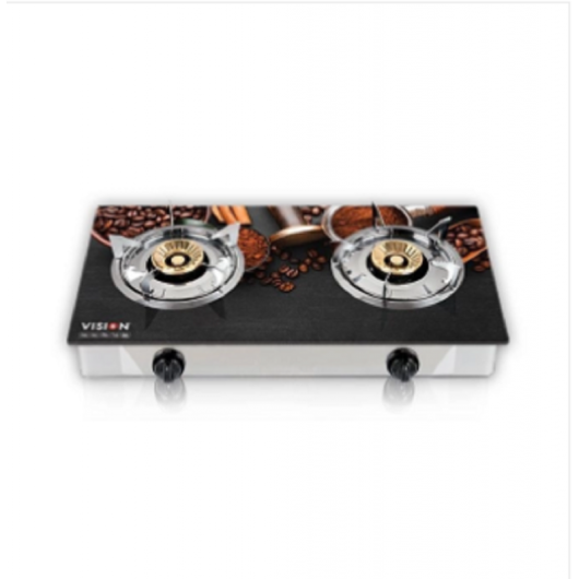 VISION LPG Double Glass Gas Stove Chocolate 3D