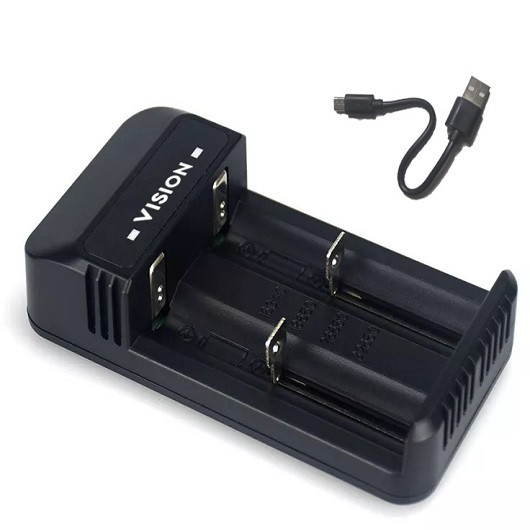 Vision Rechargeable Battery Charger-Li-ion-2 Slot