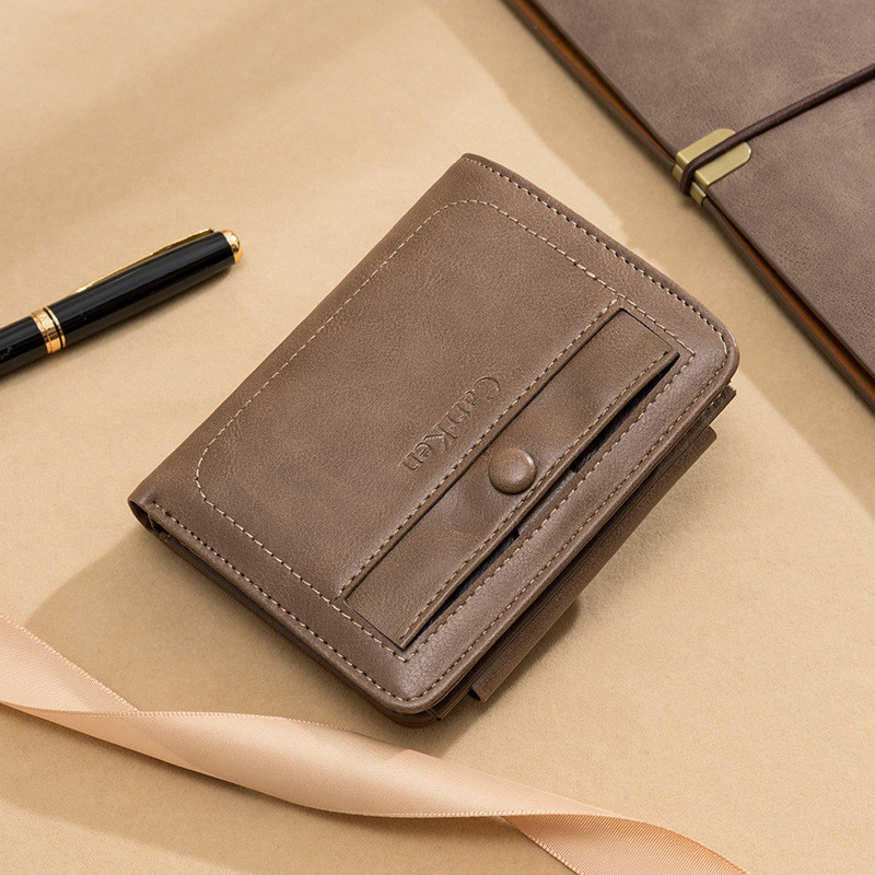Men's Vintage Premium Multifunctional Three-Folding PU Leather Wallet | Waterproof, Card Holder & Coin Pocket