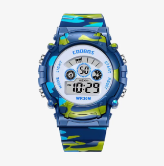 Multi-functional Children Luminous Electronic Watch/ Luminous Dial Waterproof Sport Digital Watch/ Date Week Kids Wristwatch Clock