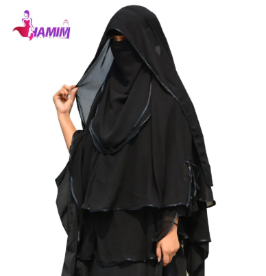 Hijab 2023 5Part Chiffon Ready To Wear Hijab Scarf Black Muslim Shawl Islamic Headscarf