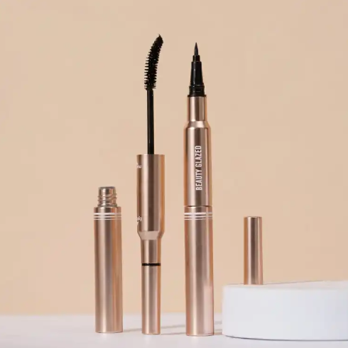 Beauty Glazed 2in1 Bushy Big Eyeliner & Mascara | Waterproof, Long Lasting, Smudge-proof Eyeliner & Mascara