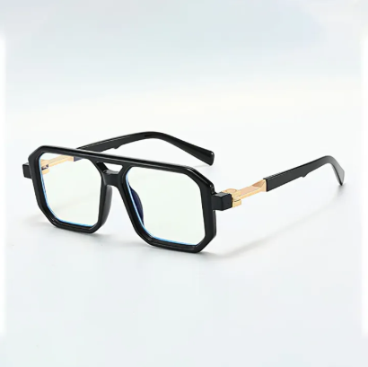 Light Frame Anti Blue Glasses Transparent Black Square Eyewear for Women & Men