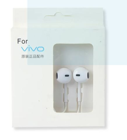 VIVO In Ear Earphone Best Bass Sound Quality For All Android - White Color