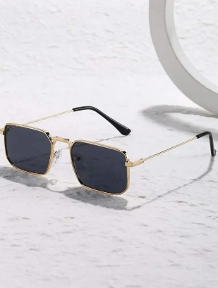 Square Metal Frame Sunglasses