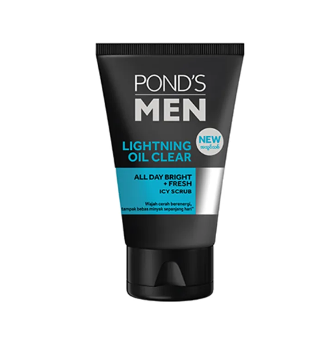 Pond's Men Facewash Lightning Oil Clear Icy Scrub 100g