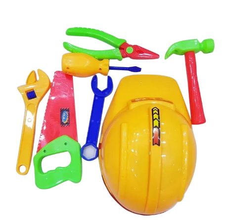 Mechanic Set with Helmet - Multi color - Materials Plastic