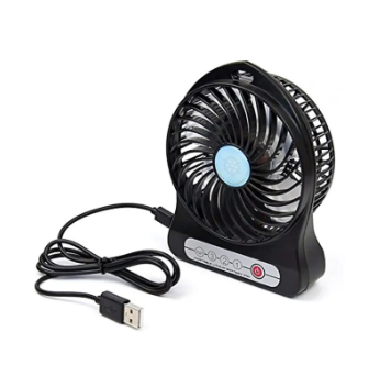 Portable Handheld Mini Rechargeable mini Fan Desk Creative Hand Fan 3 Speed 1200mah Battery 5V Micro USB Charging Port