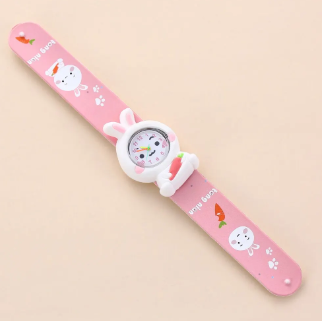 3D Cartoon Kids Clock Astronaut Poultry Fruit Flowers Children Quartz Rainbow Love Birthday Cake Gift Baby Toy Watch