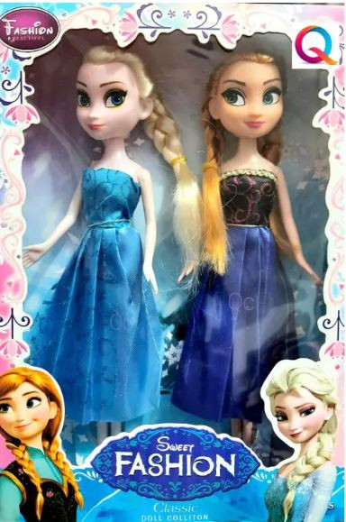 মেয়েদের জন্য হিমায়িত anna & elsa পুতুল সেট খেলা এবং মজার - doll