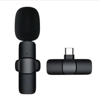 K8 Wireless Microphone Professional Type-C K8 Wireless Lavalier Microphone Upgraded Plug-Play Auto-Syncs Mic For Vlogs Interview Youtubers Wireless Microphone