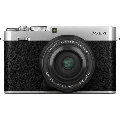 FUJIFILM X-E4 Mirrorless Camera with 27mm Lens - Silver