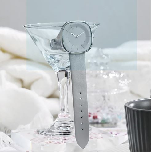 Minimalist Square PU Leather Strap Quartz Watch/ Big Dial Elegant Casual Waterproof Wristwatch