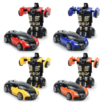 Transform CarRobot Model Car.Automatic Deformation Push and Go Car Vehicle Toy Race Car.Toys Easter Gifts for Boys