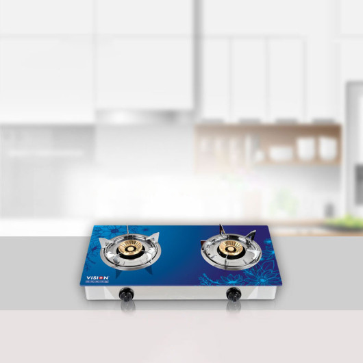 VISION LPG Double Glass Gas Stove Sky 3D